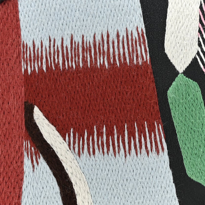 Hermes Swift Embroidered La Selle Imaginaire Mini 1923 Bolide Marron Vert Bleu Black 8 of 12