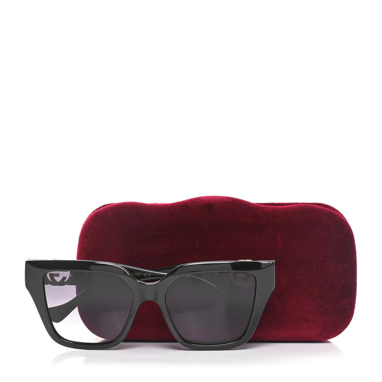 Gucci Acetate Square Frame Chain Sunglasses GG1023S Black 7 of 7