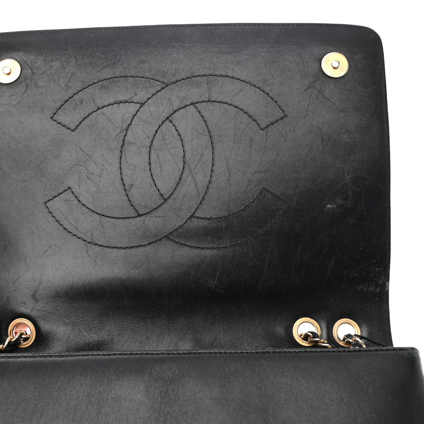 Lambskin Quilted Medium Diamond CC Flap Black