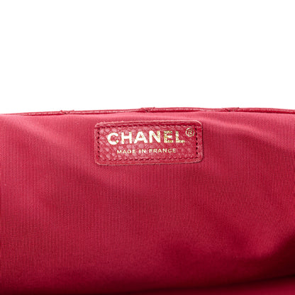 Chanel Calfskin Quilted XXL Travel Flap Bag Red 8 of 14