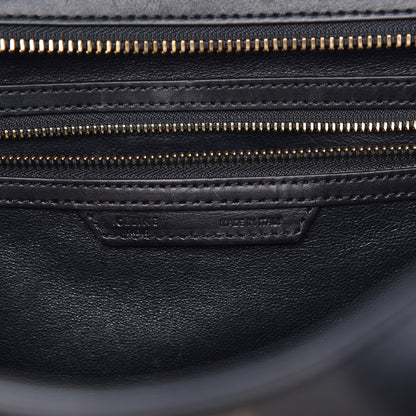 Celine Smooth Calfskin Shrunken Lambskin Mini Bi-Color Luggage Black White 6 of 12