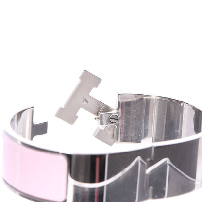 Hermes Enamel Wide Clic Clac H Bracelet PM Rose Nacarat 4 of 6