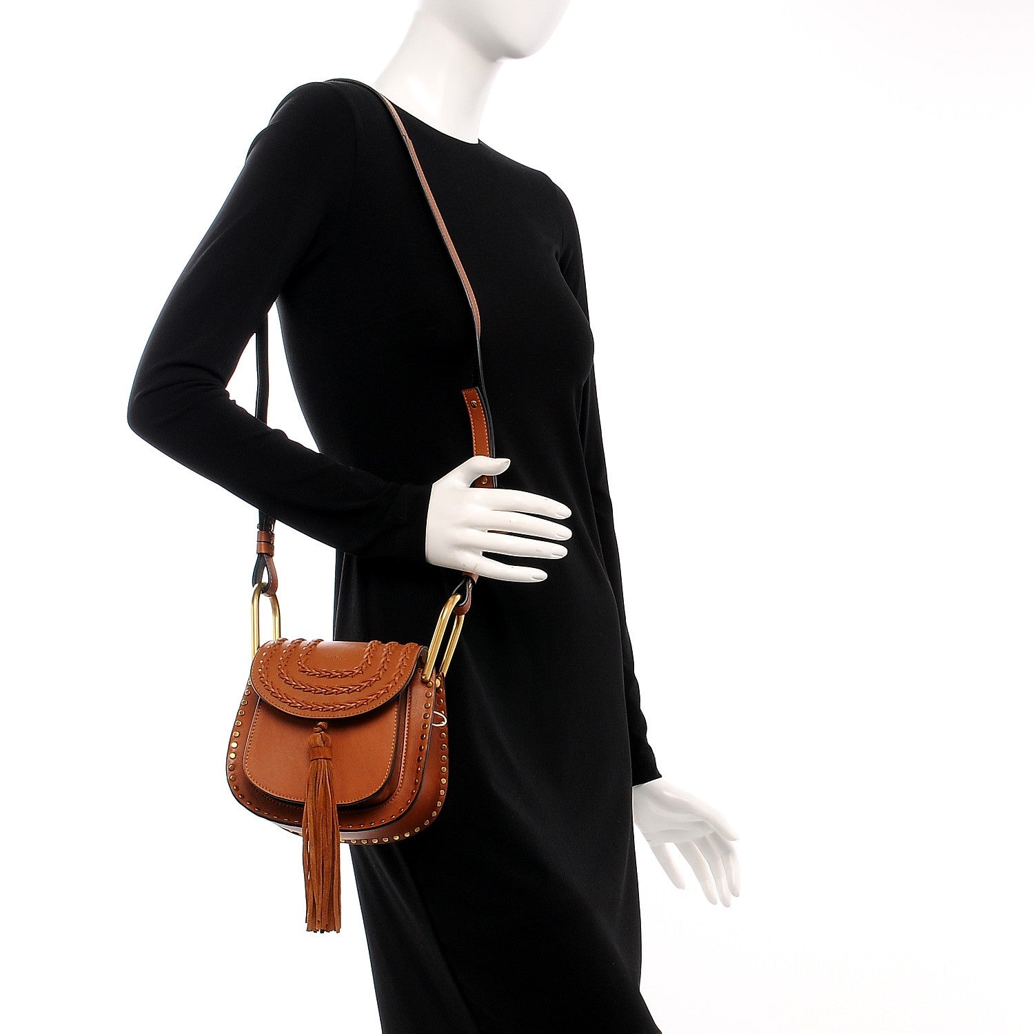 Chloe Calfskin Mini Hudson Shoulder Bag Caramel 2 of 13