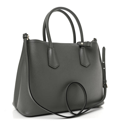 Prada Saffiano Cuir Medium Double Bag Marmo 3 of 14