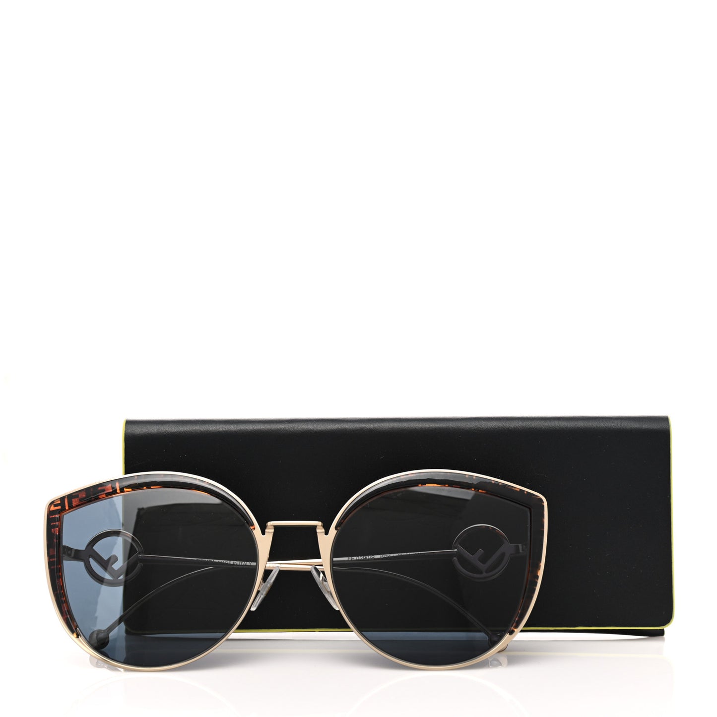 Metal Acetate F is Fendi FF Cat Eye Sunglasses FF 0290/S Blue Havana
