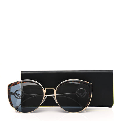 Fendi Metal Acetate F is Fendi FF Cat Eye Sunglasses FF 0290/S Blue Havana 7 of 7