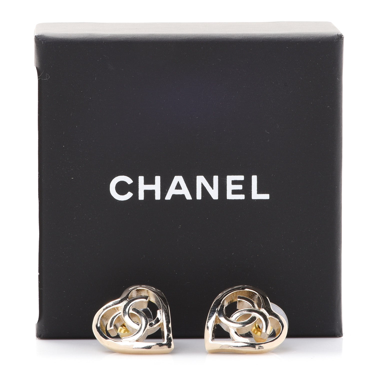 Chanel Metal CC Heart Coco In Love Earrings Gold 5 of 5