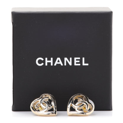 Chanel Metal CC Heart Coco In Love Earrings Gold 5 of 5