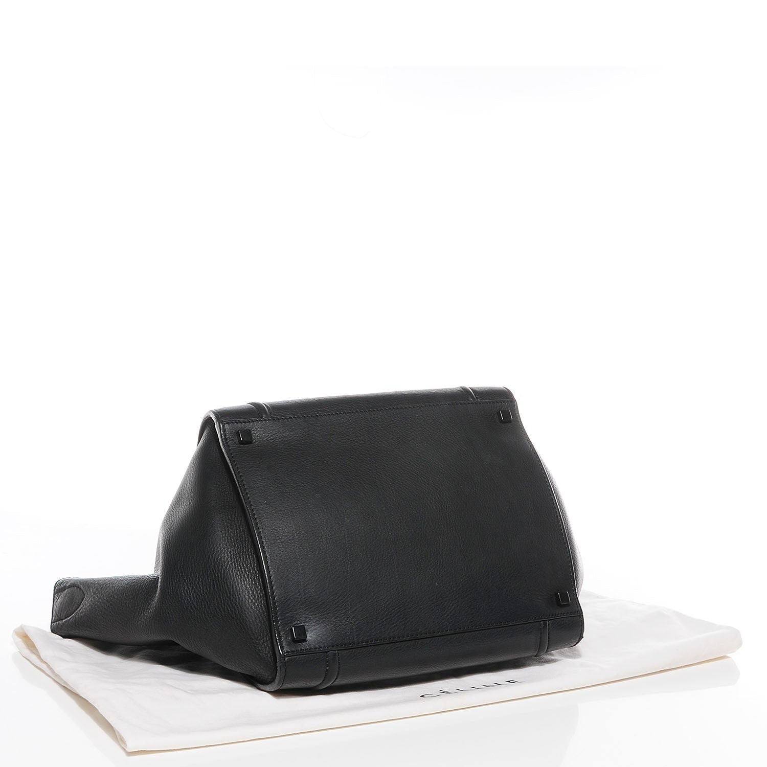 Celine Supple Calfskin Medium Phantom Luggage Black 4 of 9
