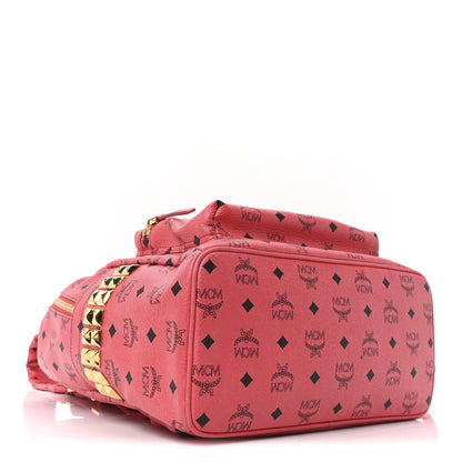 MCM Visetos Medium Side Studs Stark Backpack Corail 4 of 9