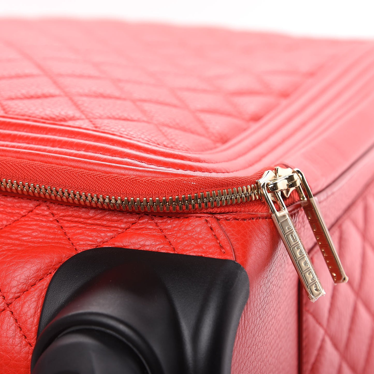 Calfskin Quilted Coco Case Trolley Red