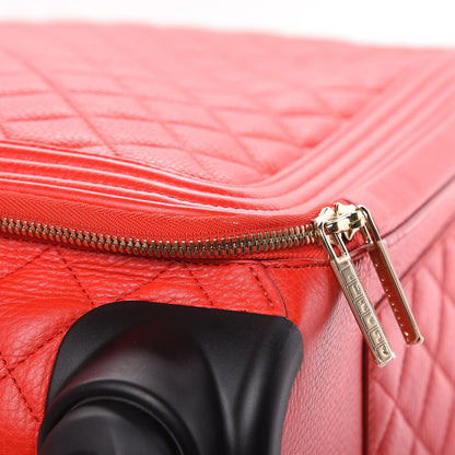 Chanel Calfskin Quilted Coco Case Trolley Red 14 of 14