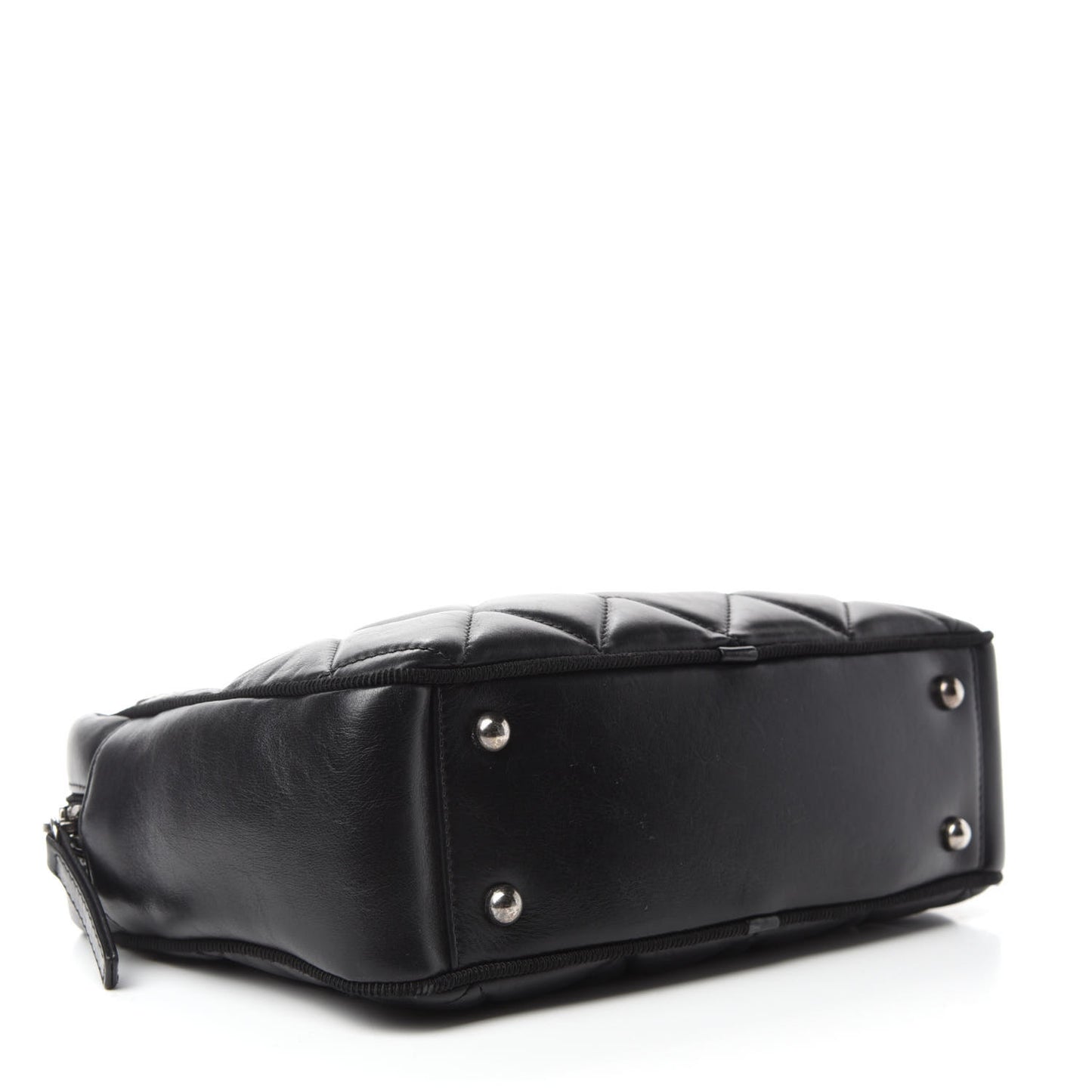 Lambskin Quilted Small Diamond CC Camera Case Black