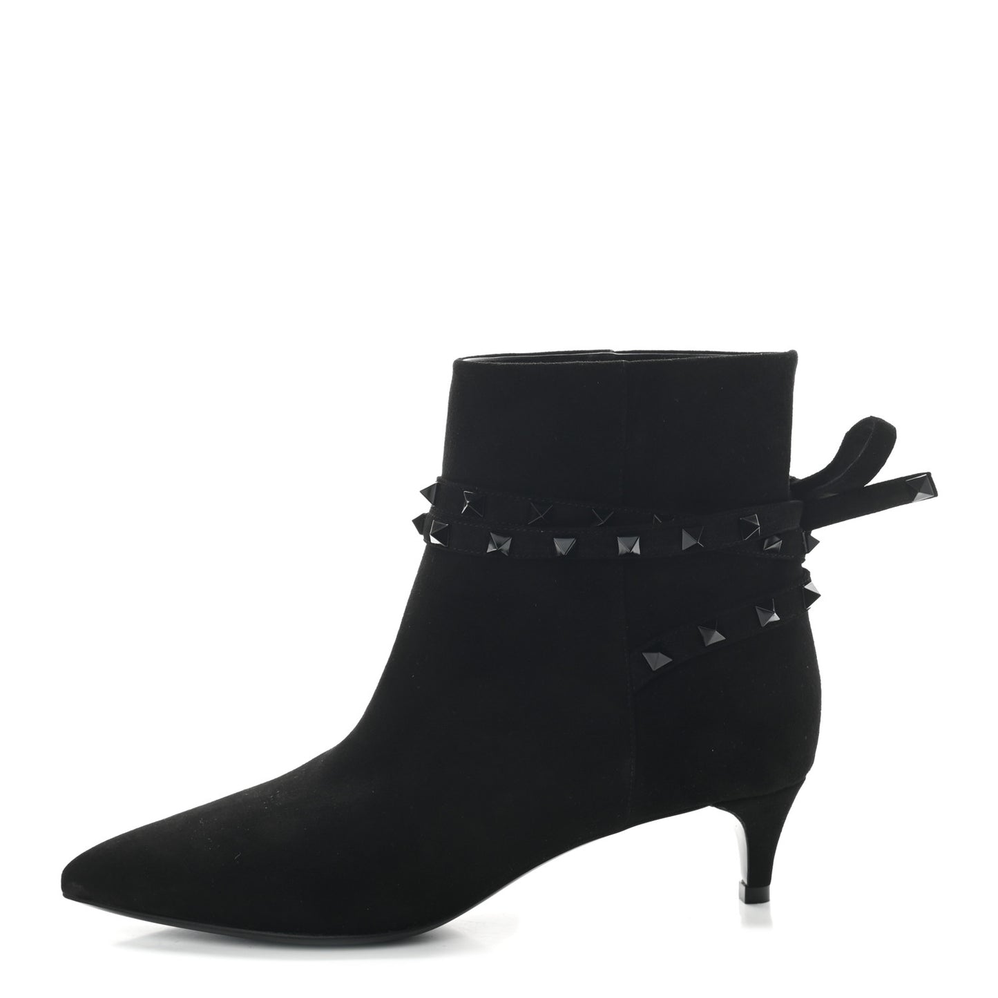 Suede Rockstud Flair 85 Ankle Booties 36 Black