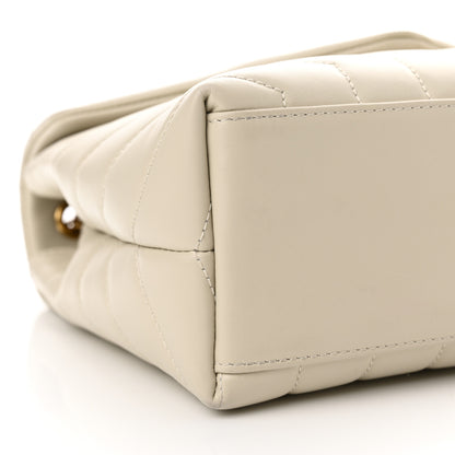 Saint Laurent Calfskin Y Quilted Monogram Small Loulou Chain Satchel Crema Soft 9 of 10