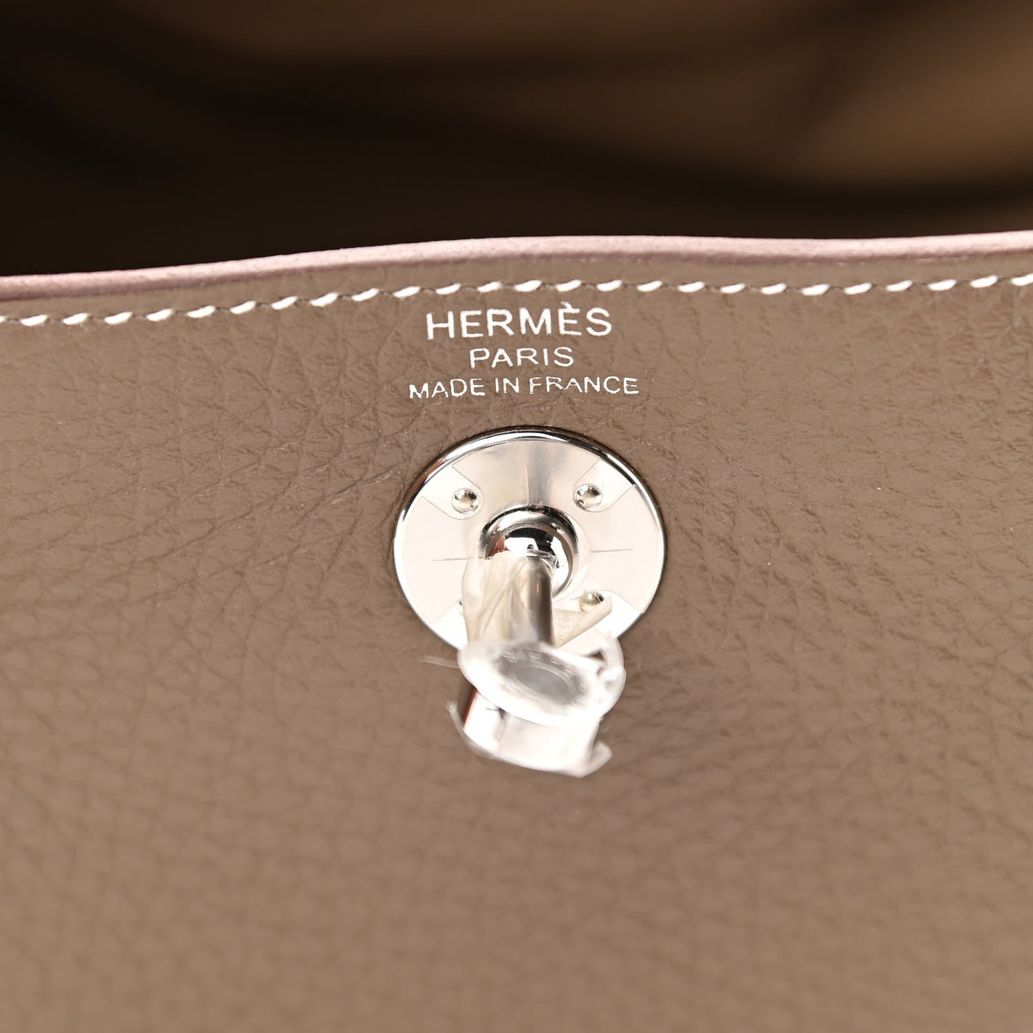 Hermes Taurillon Clemence Mini Lindy 20 Etoupe 5 of 10