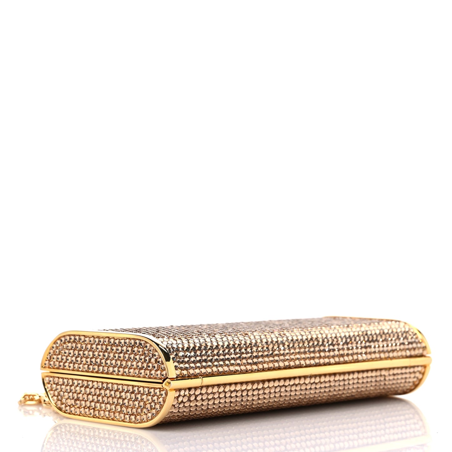 Swarovski Crystal Minaudiere Clutch Gold