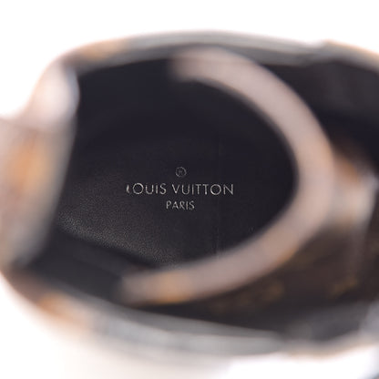 Louis Vuitton Suede Calfskin Monogram Laureate Platform Desert Boots 35.5 Taupe 6 of 9