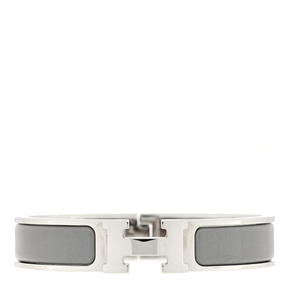 Hermes Enamel Narrow Clic Clac H Bracelet PM Gris Macadam 1 of 5