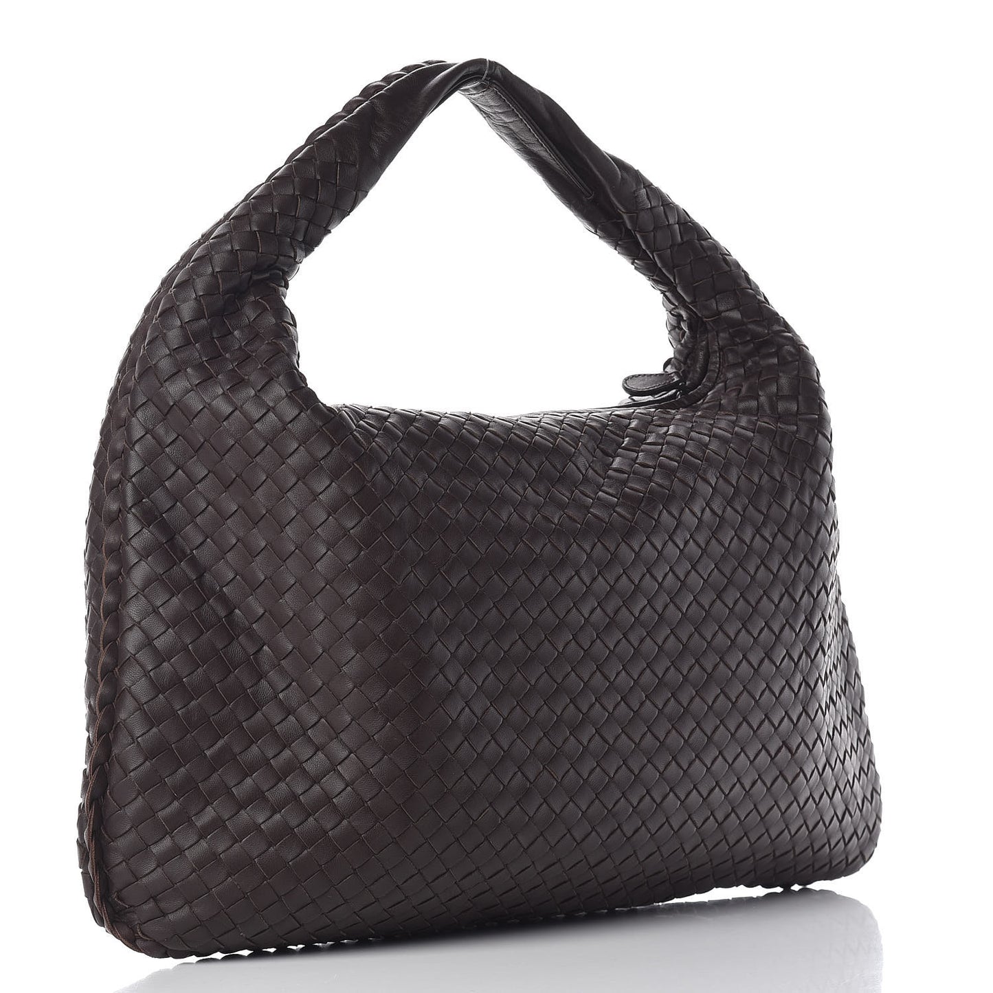 Nappa Intrecciato Large Veneta Hobo Ebano