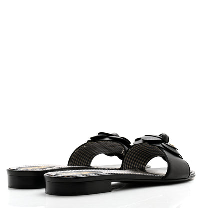 Chanel Patent Quilted Camellia Sandal 40 Black 4 of 10