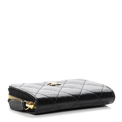 Chanel Caviar Quilted Zip Coin Purse Black 4 of 13
