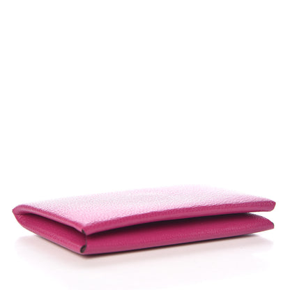 Hermes Chevre Mysore Calvi Card Case Rose Pourpre 4 of 9