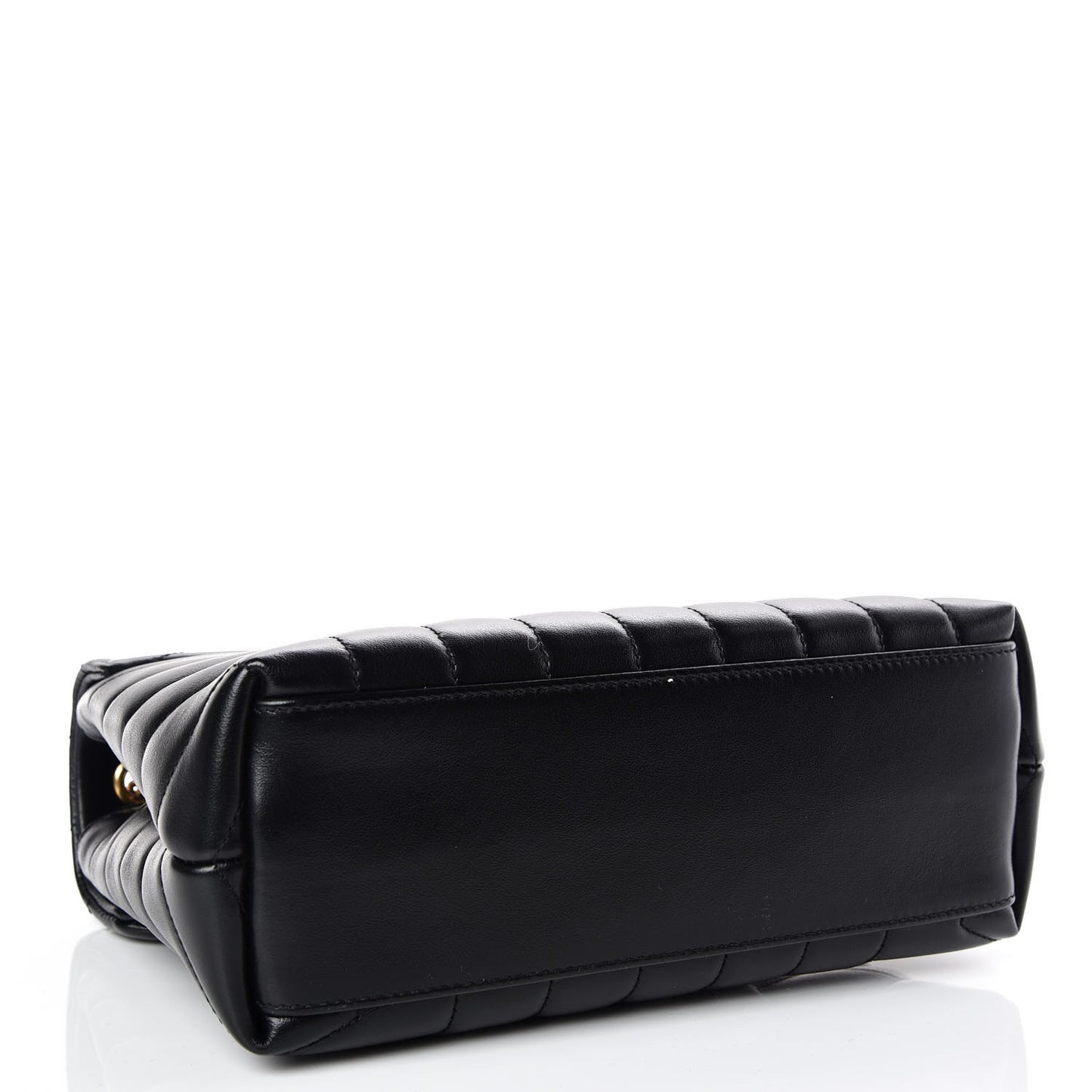 Calfskin Y Quilted Monogram Small Loulou Chain Satchel Black