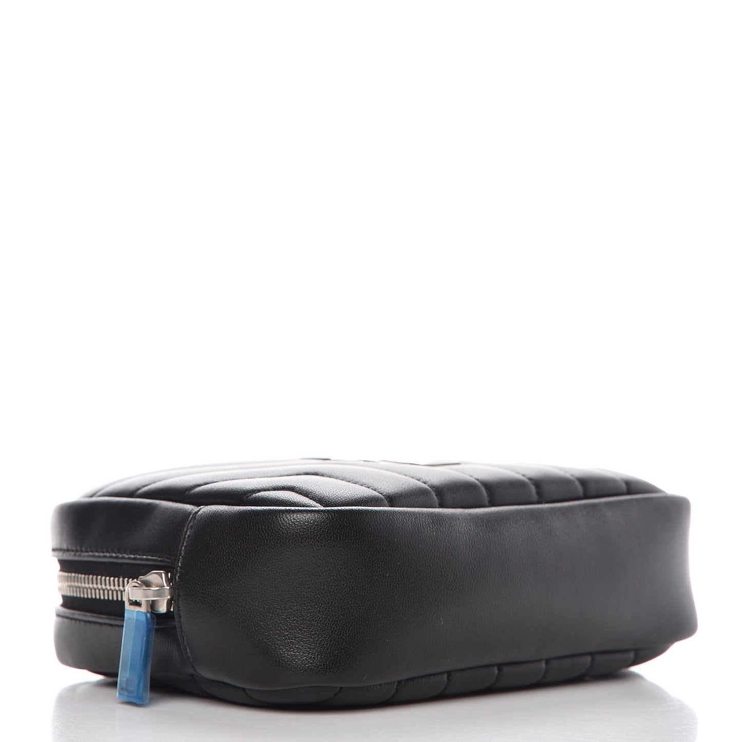 Lambskin Y Quilted Monogram Loulou Cosmetic Case Black