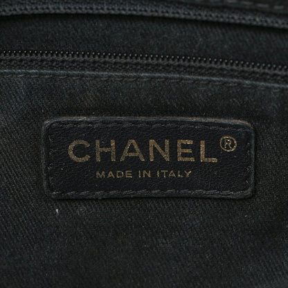 Chanel Crumpled Grained Calfskin Medium Coco Pleats Messenger Flap Black 6 of 16