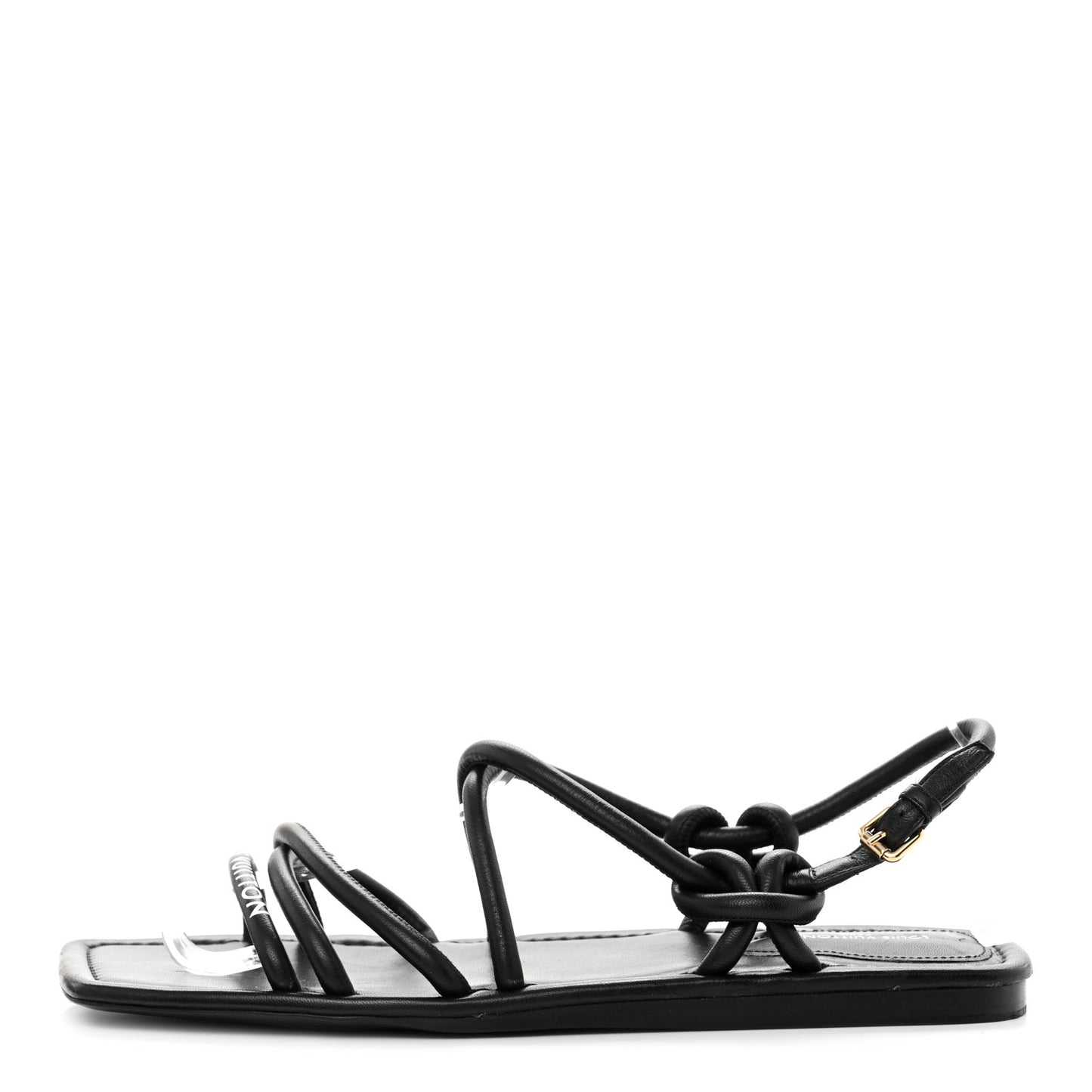 Lambskin Nova Flat Sandals 38 Black