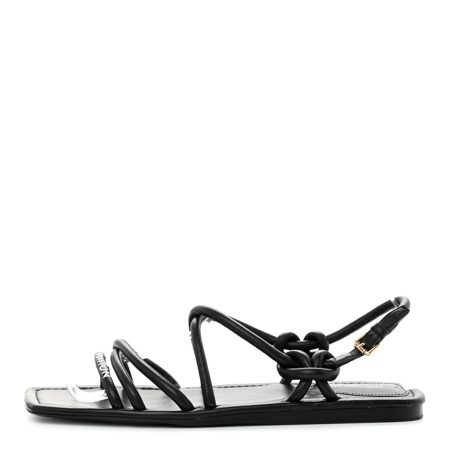 Louis Vuitton Lambskin Nova Flat Sandals 38 Black 1 of 9