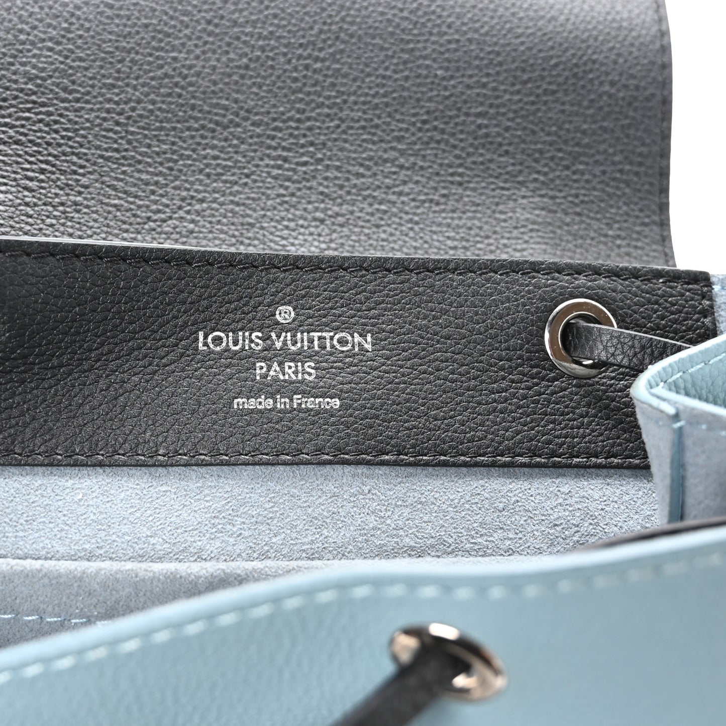Calfskin Lockme Backpack Sky