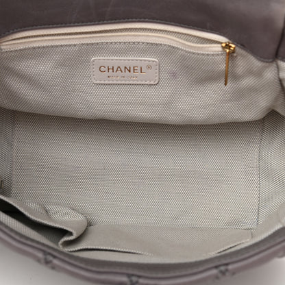 Chanel Calfskin Quilted Retro Chain Flap Grey 5 of 16