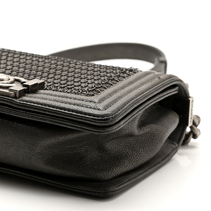 Chanel Caviar Quilted Small Chain Mail Boy Flap Grey 10 of 10