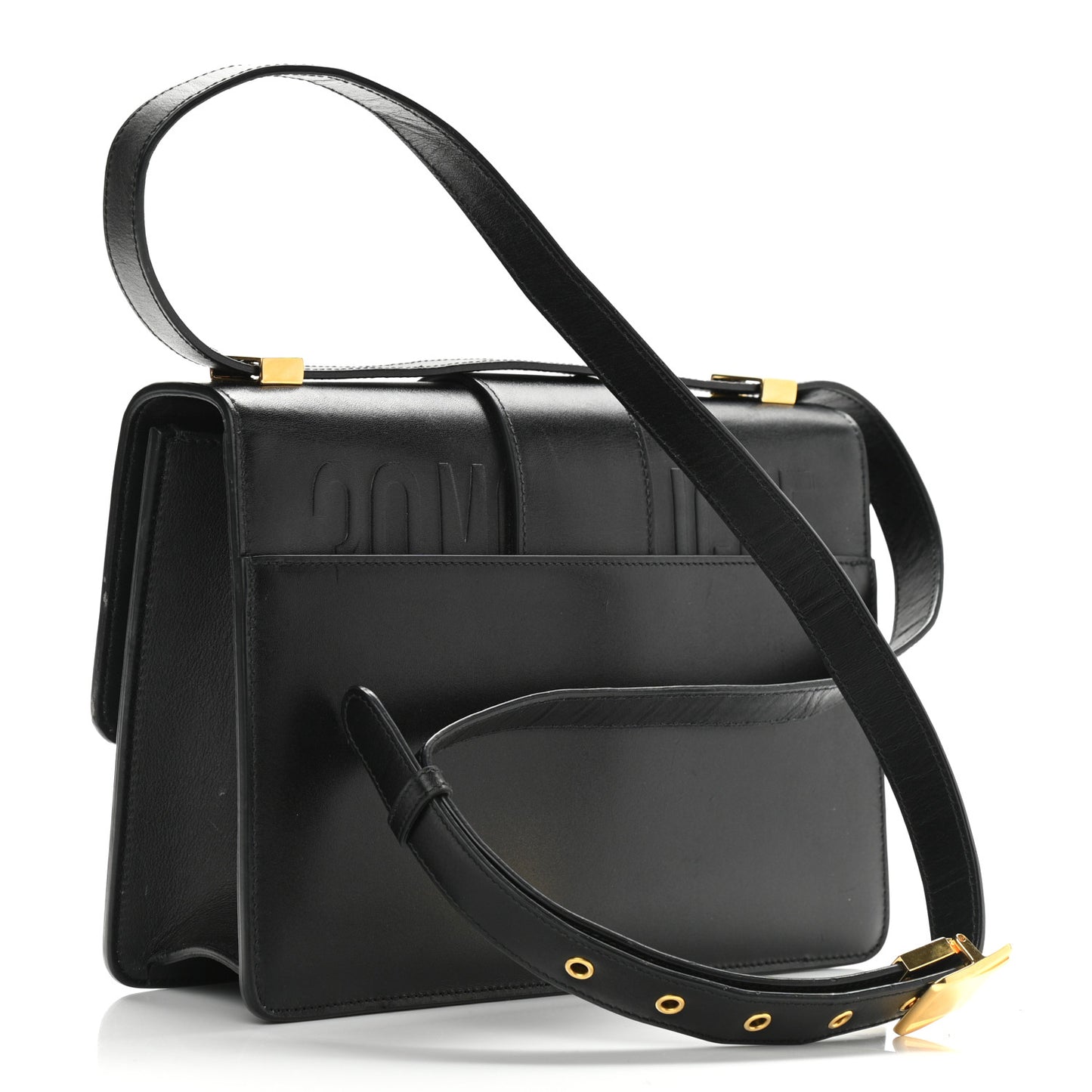 Smooth Calfskin 30 Montaigne Flap Bag Black