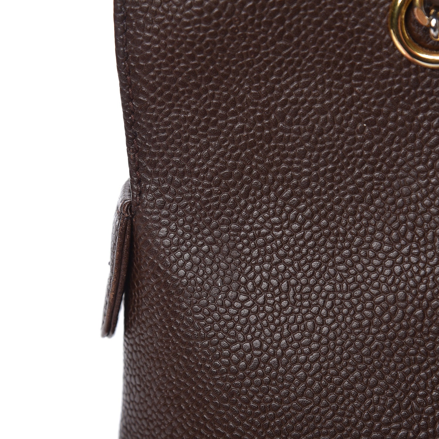 Chanel Caviar Shoulder Bag Brown 22 of 23