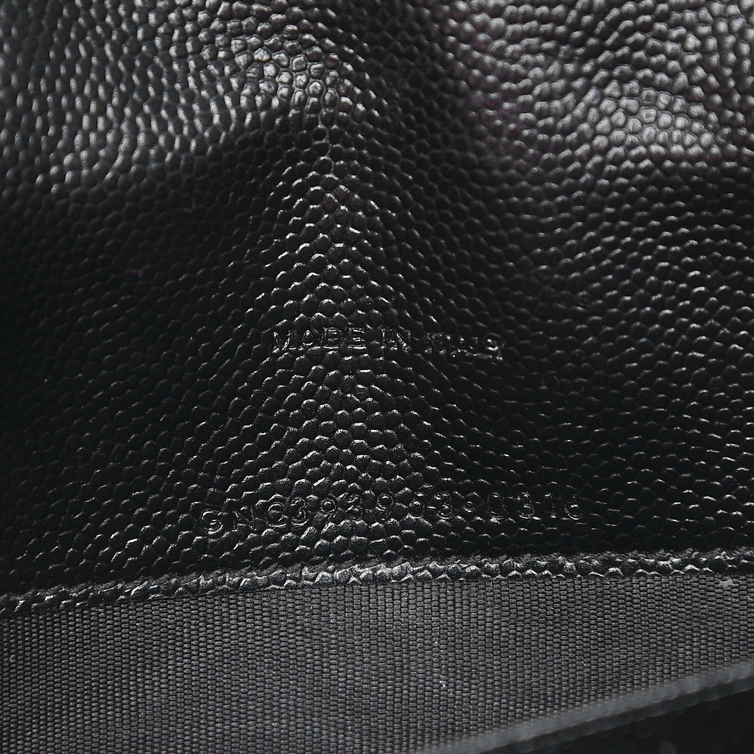 Saint Laurent Grain De Poudre Matelasse Chevron Monogram Envelope Chain Wallet Black 7 of 10