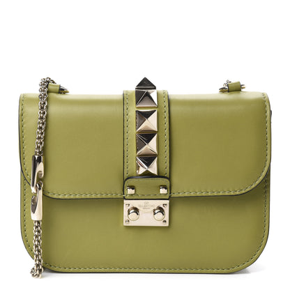 Valentino Garavani Vitello Small Glam Lock Rockstud Flap Green 1 of 13