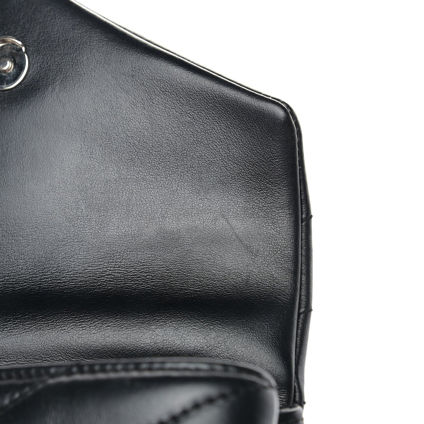 Calfskin Y Quilted Monogram Toy Loulou Crossbody Bag Black