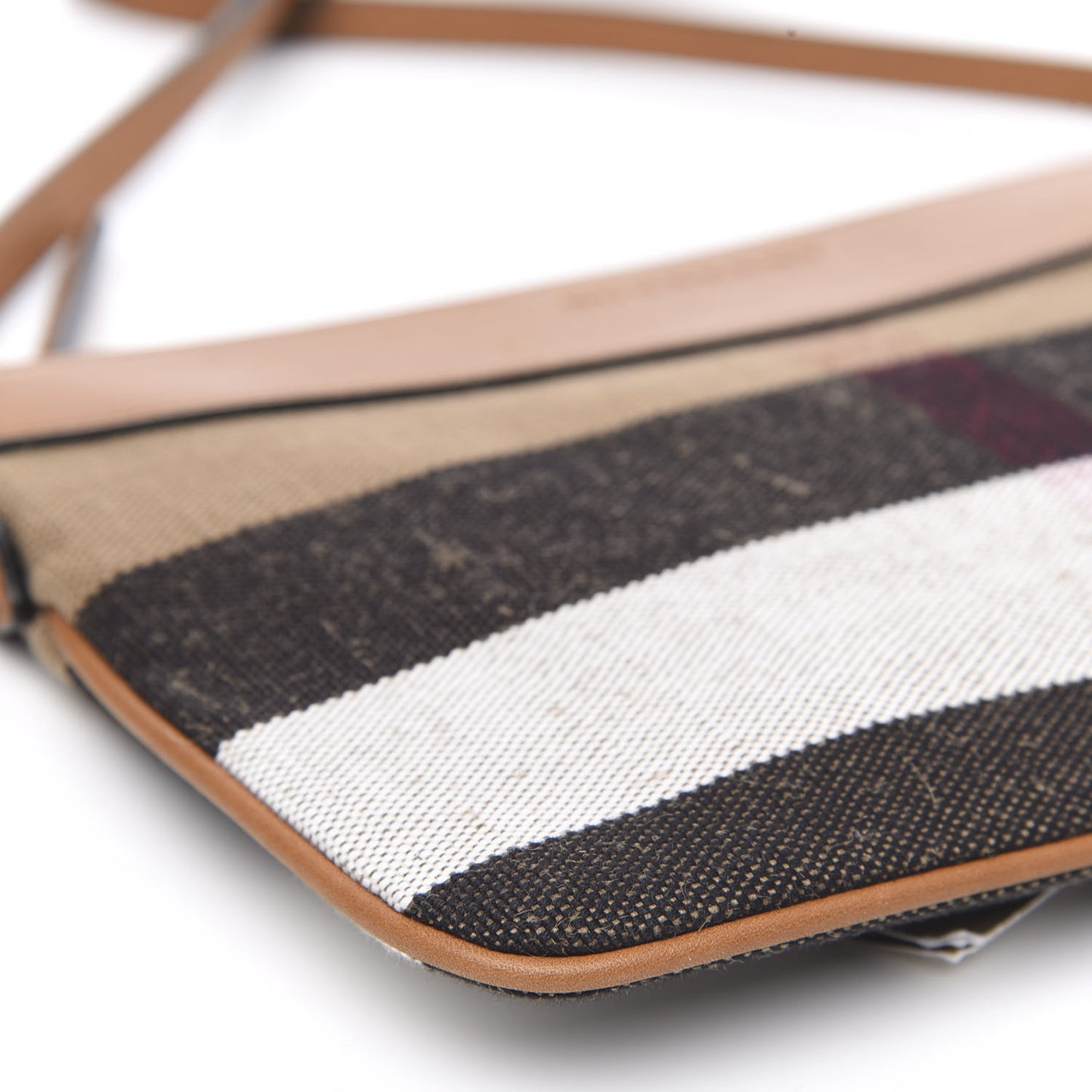Mega Check Peyton Crossbody Clutch Bag Saddle Brown