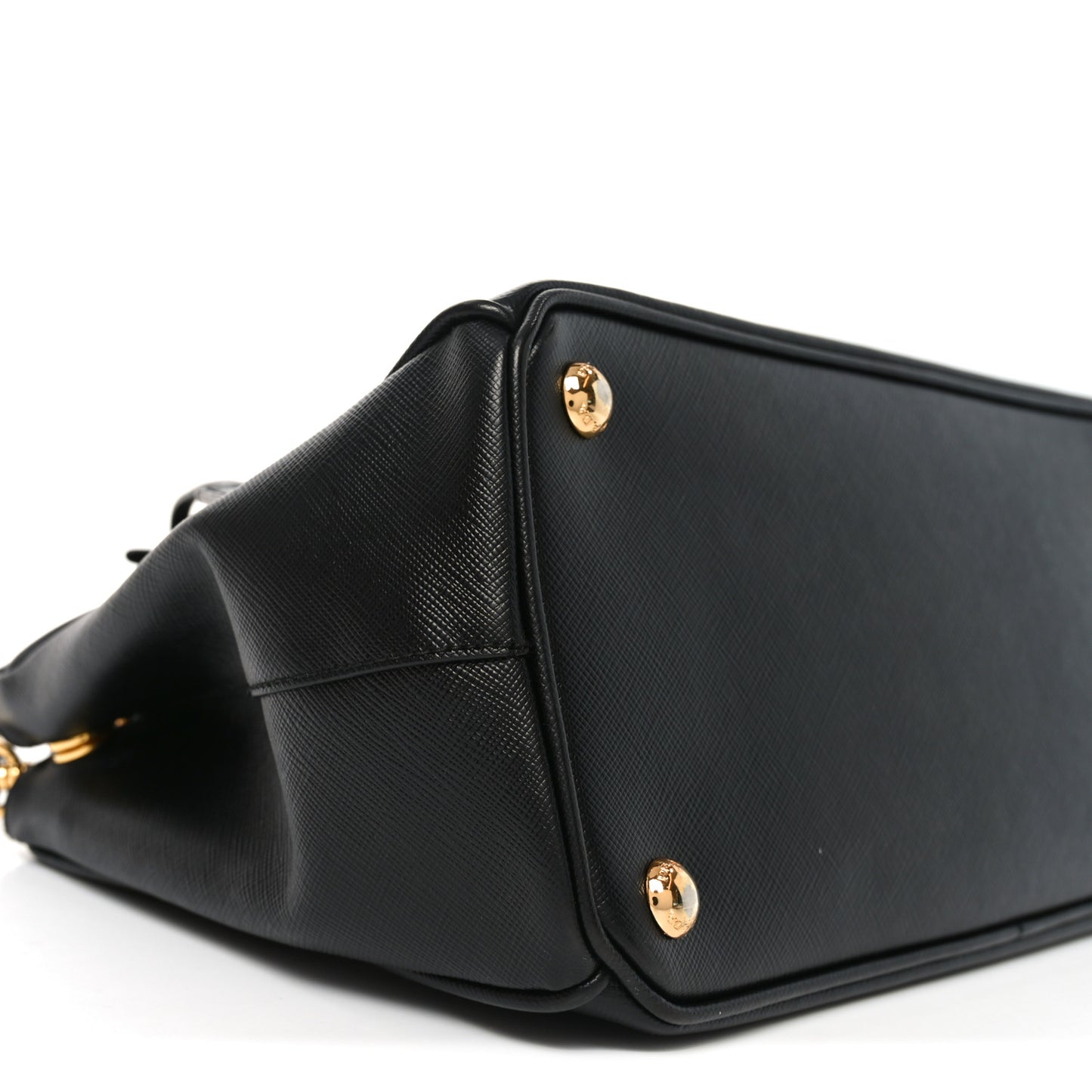 Saffiano Small Galleria Double Zip Tote Black