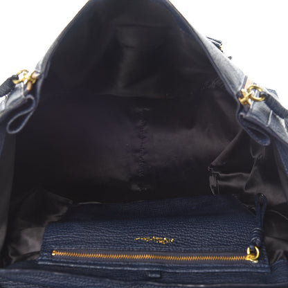 3.1 Phillip Lim 3.1 Textured Calfskin Large Pashli Satchel Ink 8 of 18