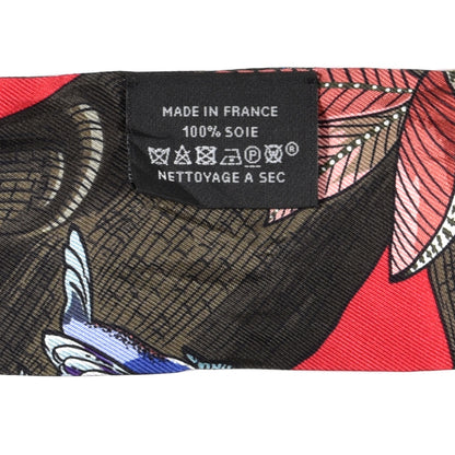 Hermes Silk Tree Of Song Twilly Rouge Bronze Bleu 3 of 4