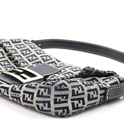 Fendi Zucchino Baguette Navy 9 of 9