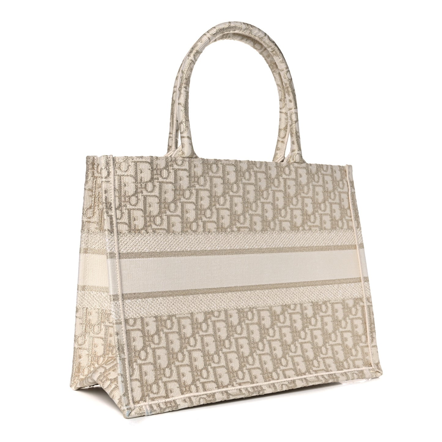 Oblique Medium Book Tote Gold Multicolor