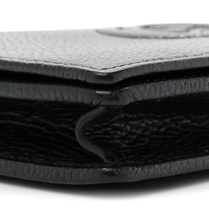 Gucci Pebbled Calfskin Soho Wallet On Chain Black 9 of 12