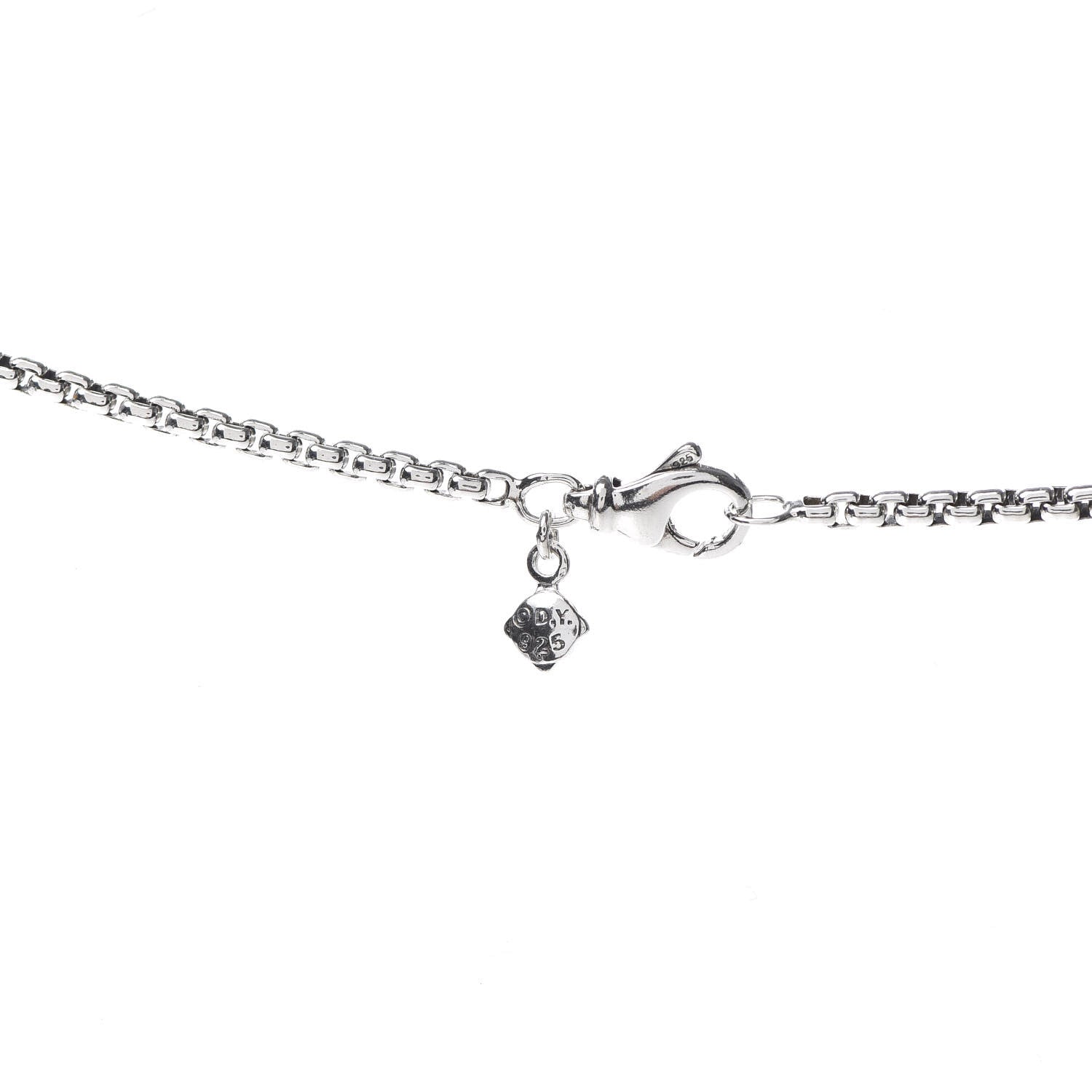David Yurman Sterling Silver 6 Station Logo Necklace 4 of 5