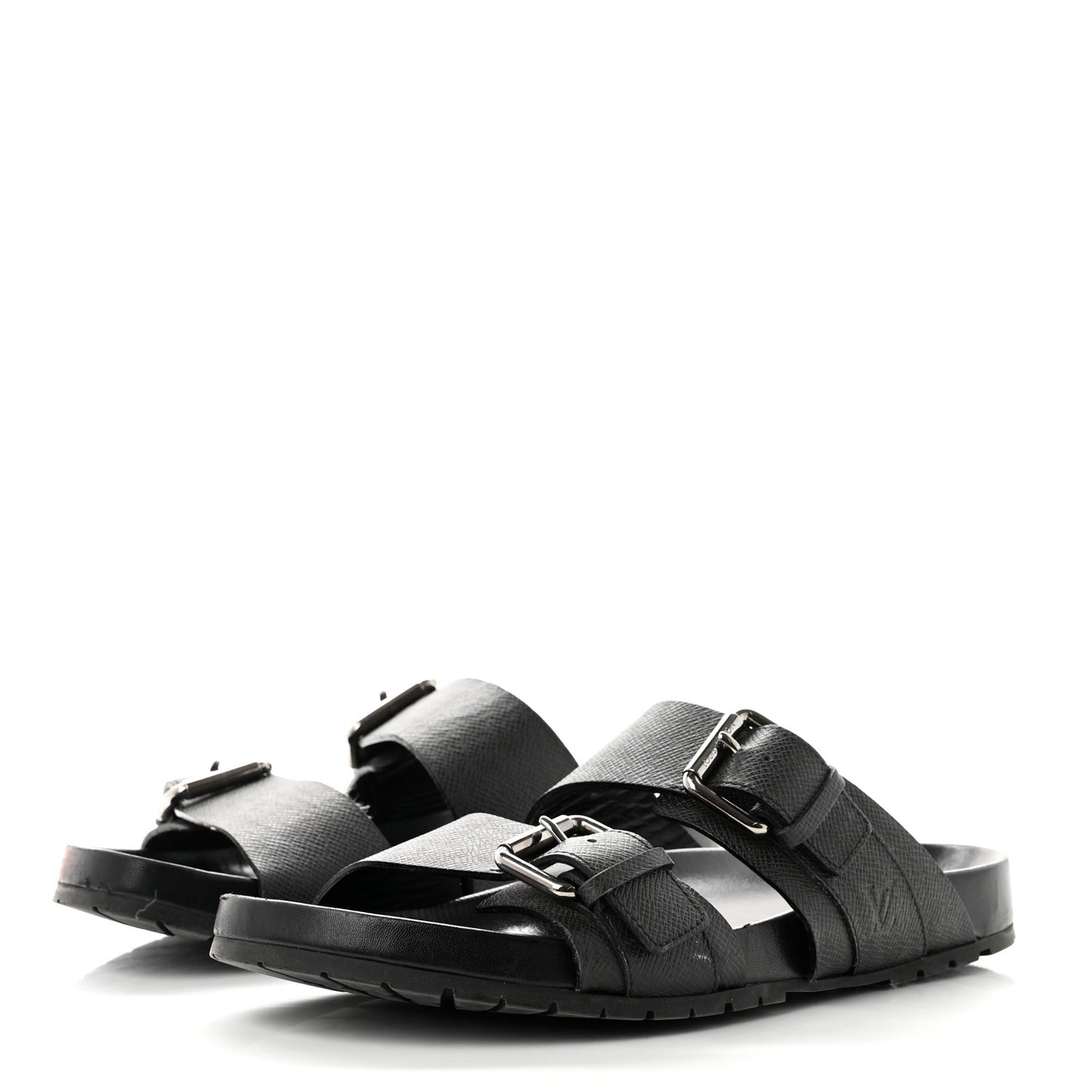 Taiga Monogram Men Eastside Mule Sandals 7 Black