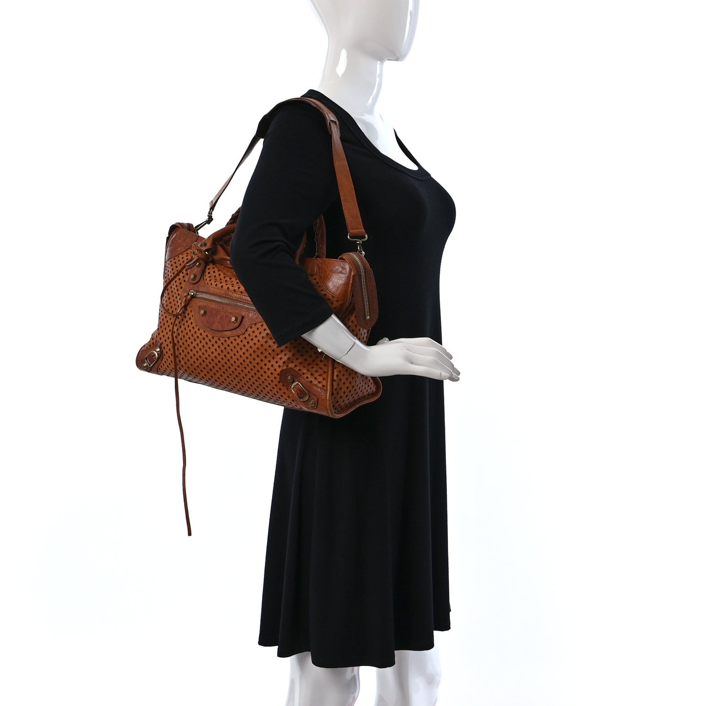 Agneau Laser Cut Cross Classic Gold Hardware City